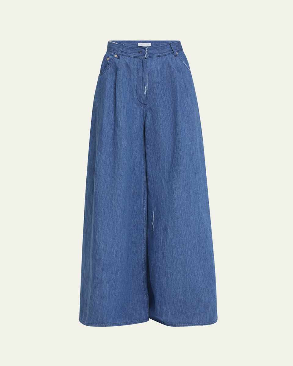 Brenn Distressed Wide Leg Jeans